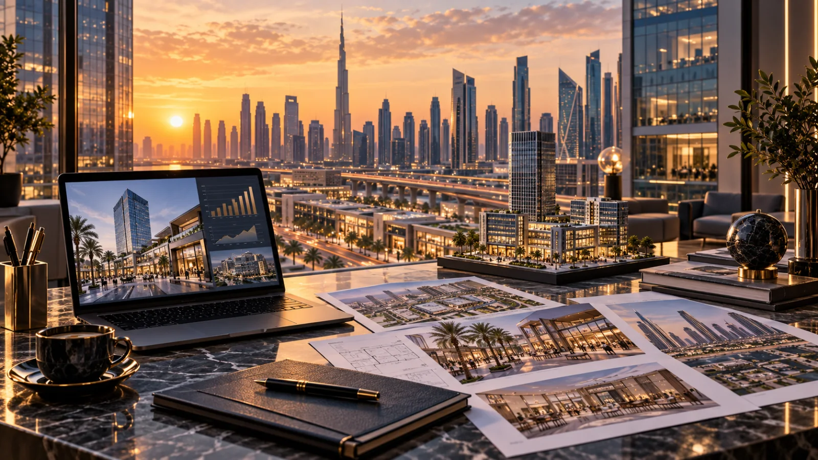 Dubai business-district office and retail